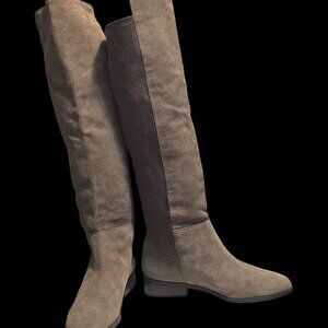 Size 9.5 Lucky Brand "Calypso" Suede & Mesh Over-the-Knee Boots No Box VG Cond
